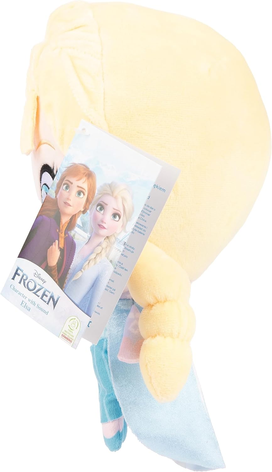 Disney Frozen 10" (25cm) Princess Elsa Lil' Bodz Feature Plush Soft Toy with Sound