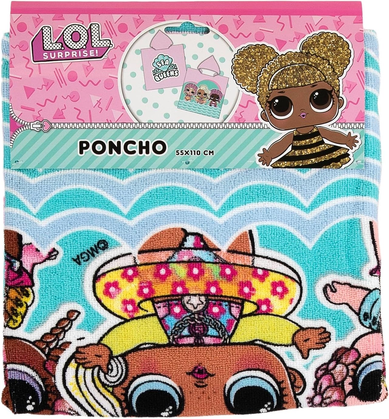 Aymax Poncho avec capuche - Poupées LOL Surprise dans l'eau