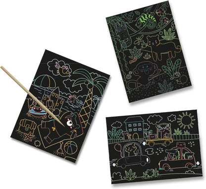 SES Creative Wrap&Go Travel Games - Four in a Row - Dots and Boxes - Pack Croco