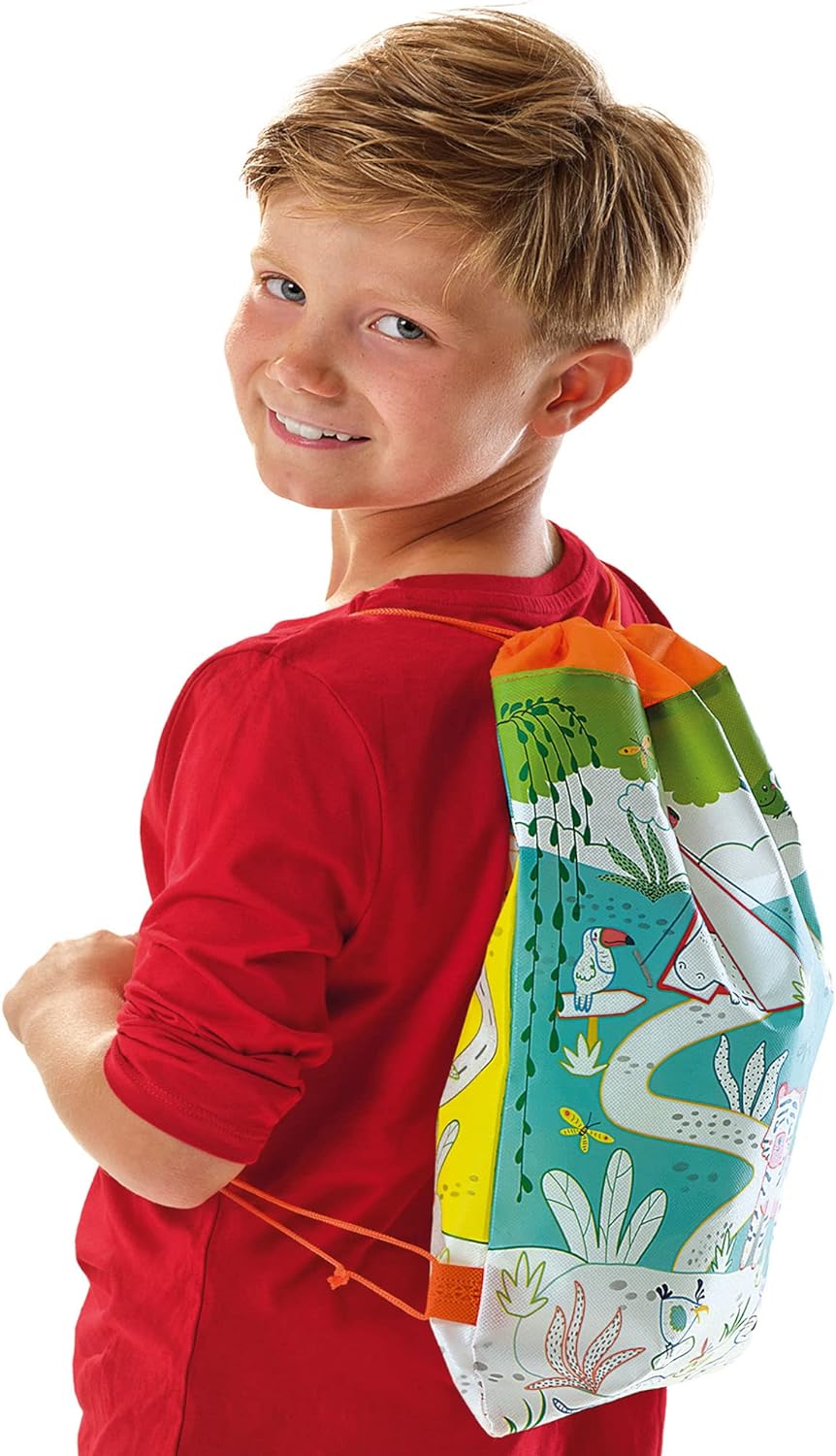 SES Creative Wrap&Go Travel Games - Four in a Row - Dots and Boxes - Pack Croco