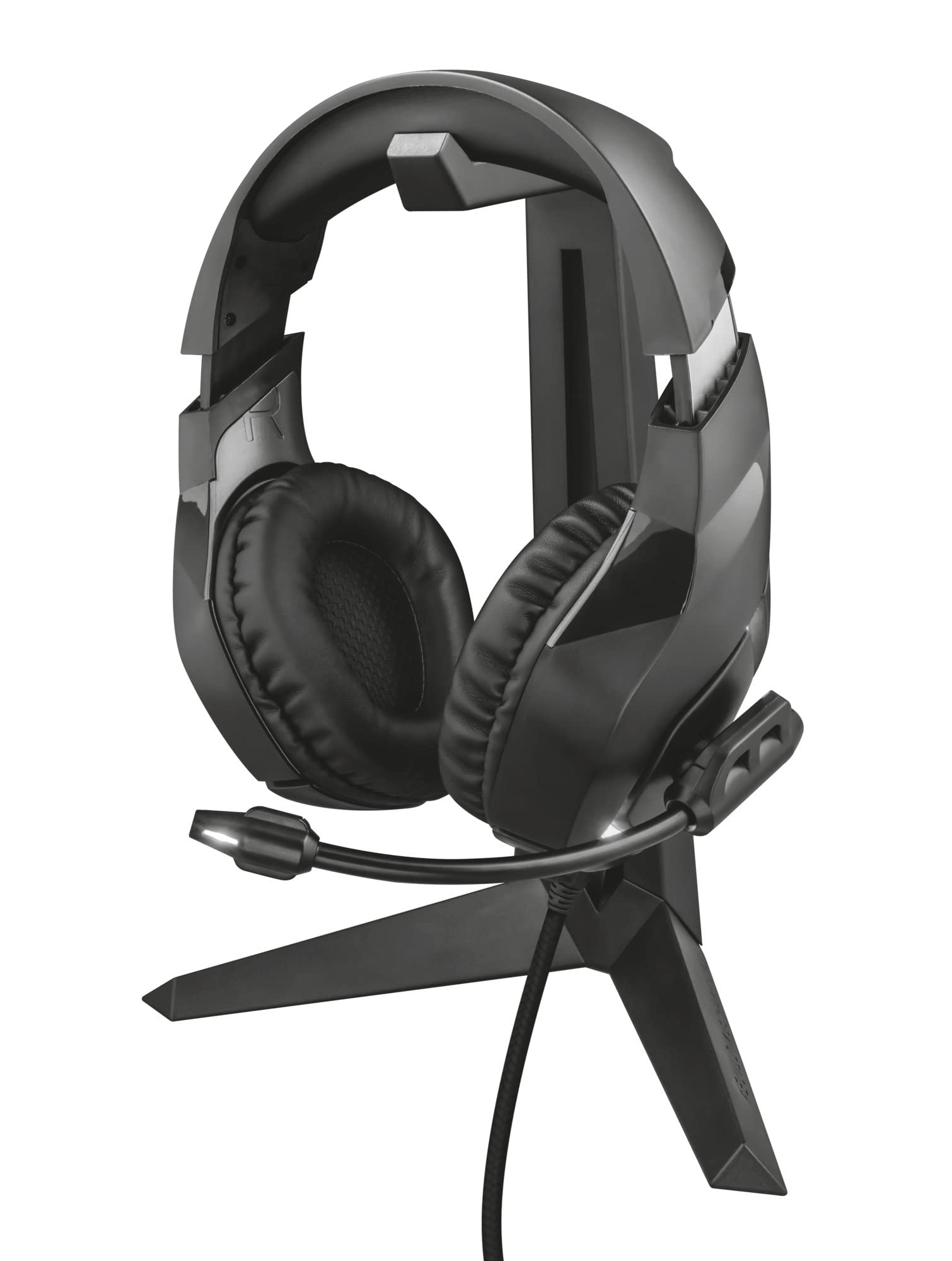 Trust Gaming GXT 260 Cendor Headset Stand, Universal Headphone Holder, Hook with Non-slip Base, Desk Organiser with Rubber Pads for Gaming Accessories - Black