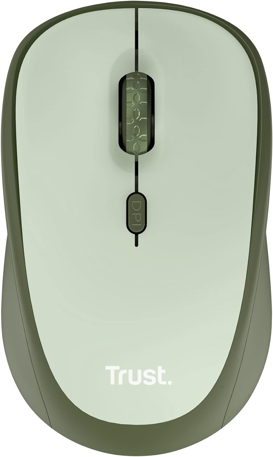 Trust Yvi+ Silent Wireless Mouse, Sustainable Design, 800-1600 DPI, For Left and Right Hand Users, Storable USB Micro Receiver, Quiet Compact Computer Mouse for PC, Laptop, Mac, Home Office