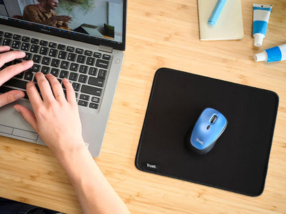 Trust Boye Mouse Pad, Sustainable Design, Rubber Anti-slip Bottom, 250 x 210 x 3mm, Mouse Mat with Stitched Edge, Machine Washable, Office Mouse Pad for Work, Home Office