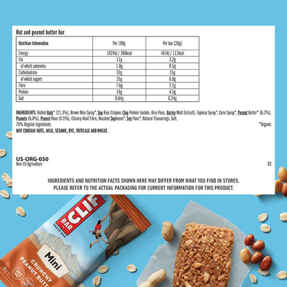 Clif Bar Mini Crunch Peanut Butter 10Pc