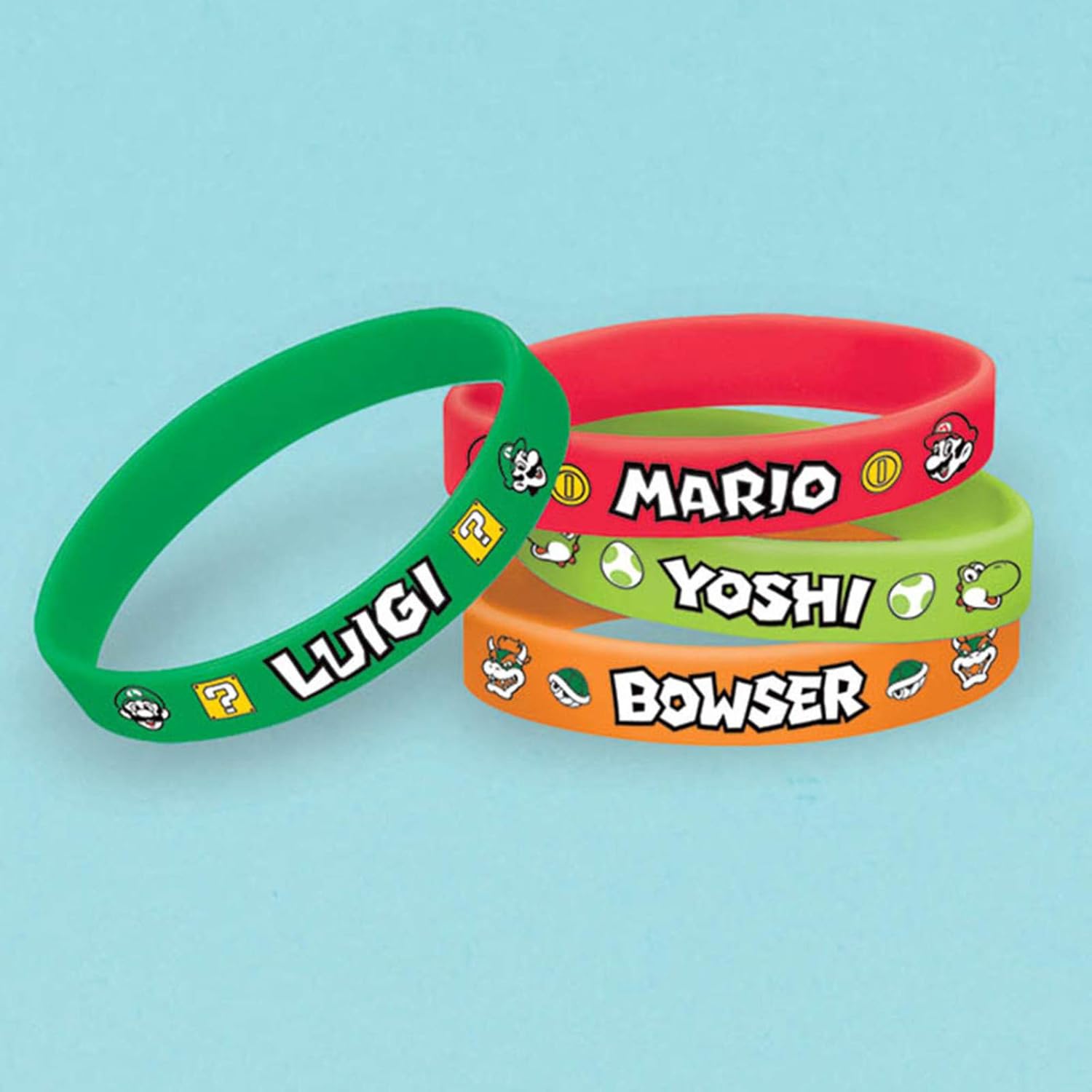 amscan Super Mario Bracelets Multi Color