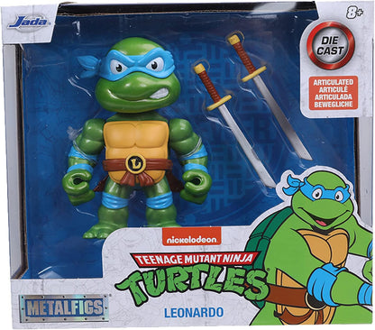 TEENAGE MUTANT NINJA TURTLES 4" LEONARDO DIE-CAST COLLECTOR FIGURE