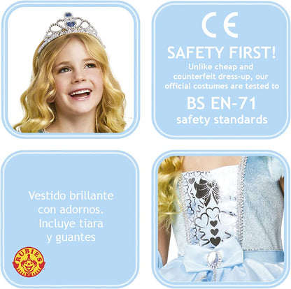 Rubie's 301629-L Blue Princess Inf Costume Princesa, Azul, L (7-8 AÑOS