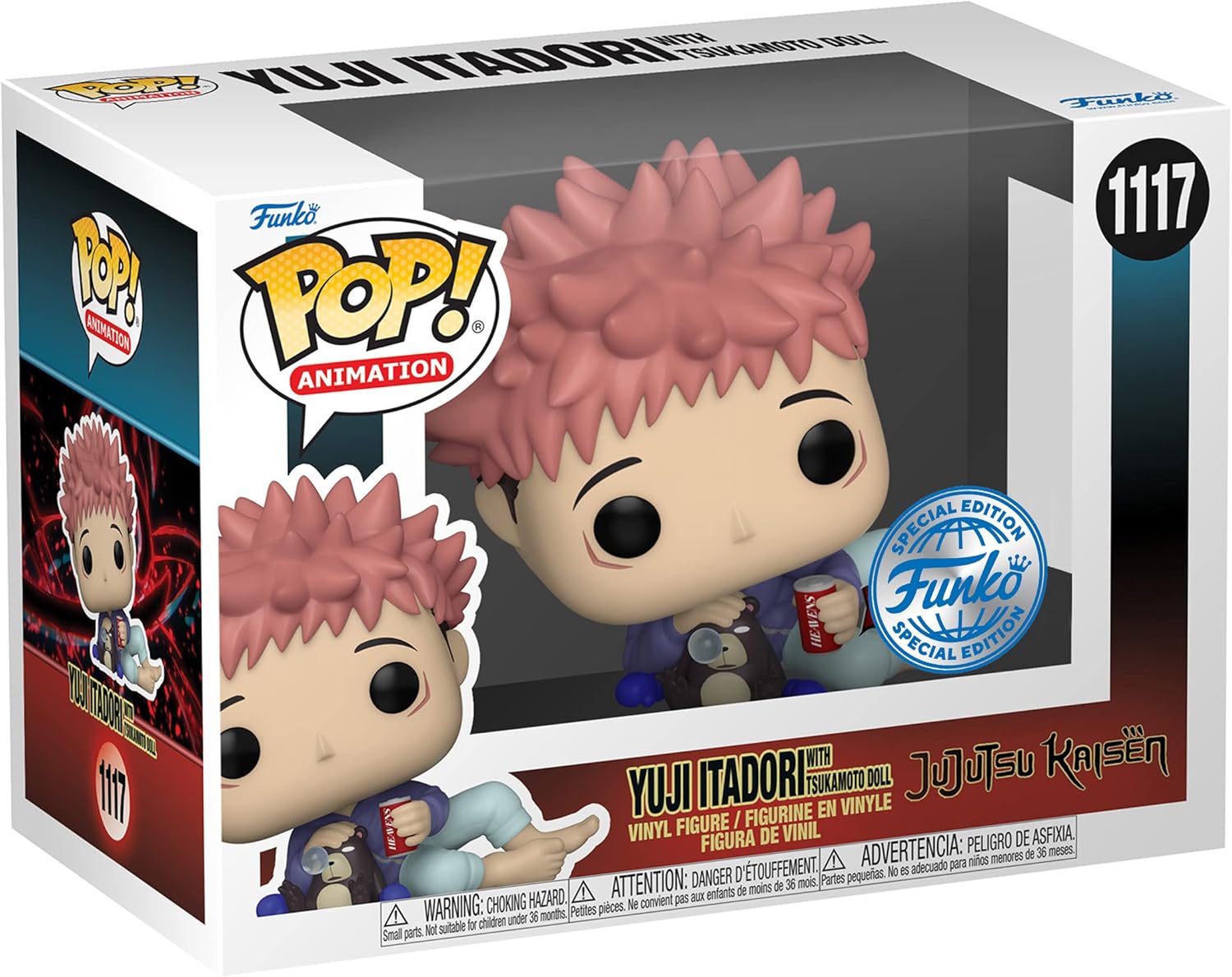 Jujutsu Kaisen POP! Animation Vinyl figurine Itadori w/Tsukamoto Doll 9 cm