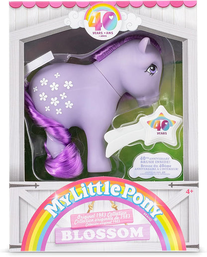 My Little Pony | Blossom Classic Pony | Retro Horse Gifts for Girls and Boys, Collectable Vintage Horse Toys for Kids, Unicorn Toys for Boys and Girls Ages 4+ | Basic Fun 35321