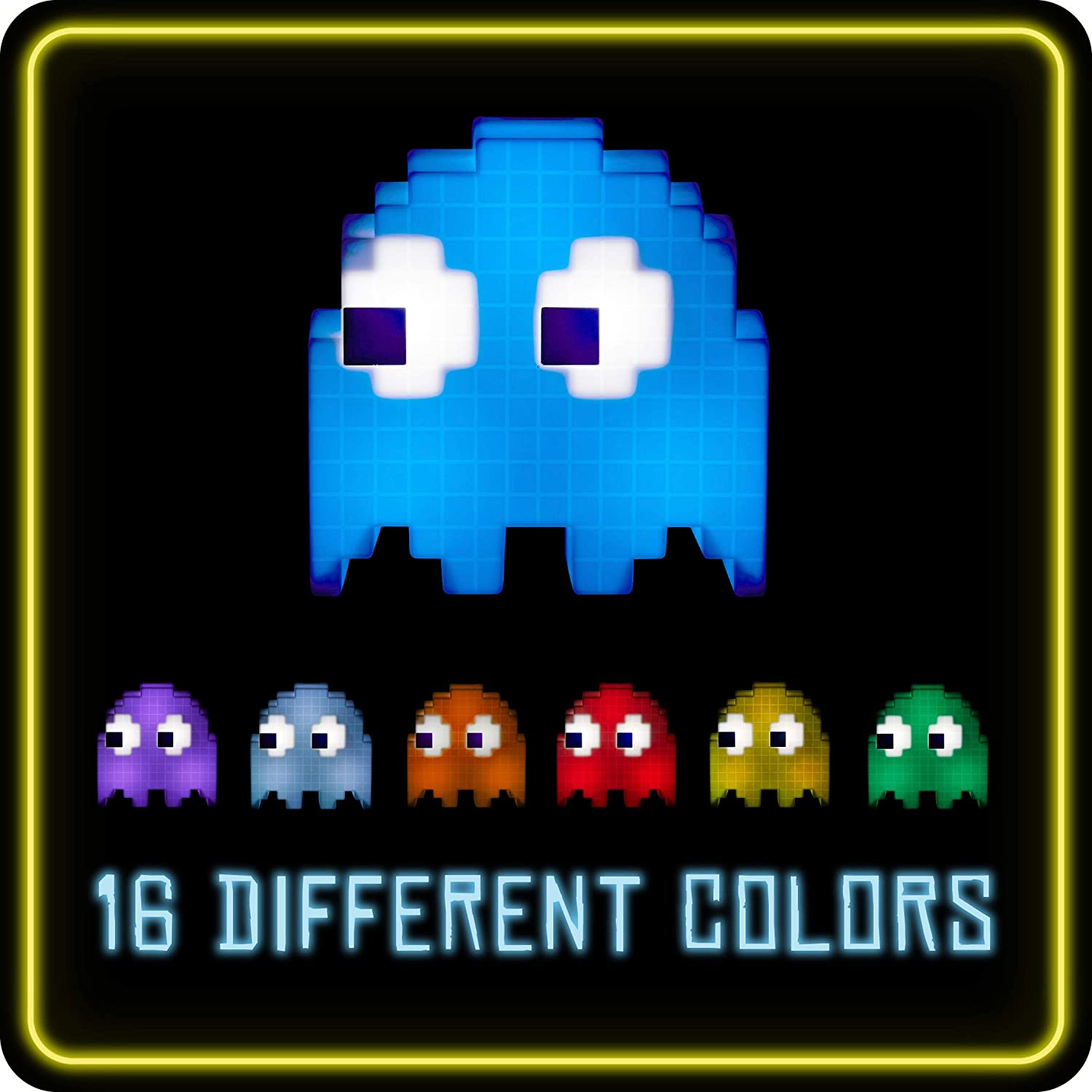 Pac-Man Ghost Light with Color Phasing Modes, Colors Change to Music, USB Powered Single
