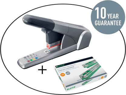 Leitz 55930000 K10 Power Performance Stapler Cartridge, Strong Steel, 1050 Staples, Length 10 mm, 55 Sheet Capacity
