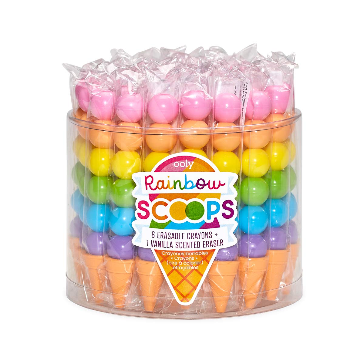 Ooly Regenboog Scoops Vanille Geurende Stapelen Uitwisbare Kleurpotloden