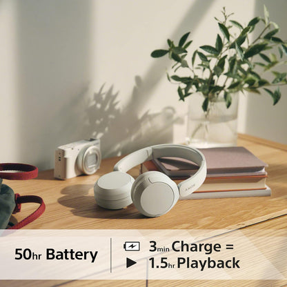 Sony WH-CH520 Wireless Bluetooth Headphones - up to 50 Hours Battery Life with Quick Charge, On-ear style