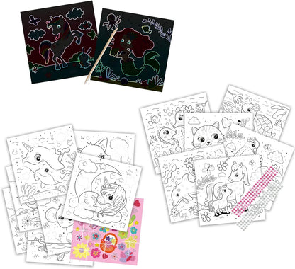 SES CREATIVE - Activity Colouring Book - Glitter 3 in 1 - (S00117