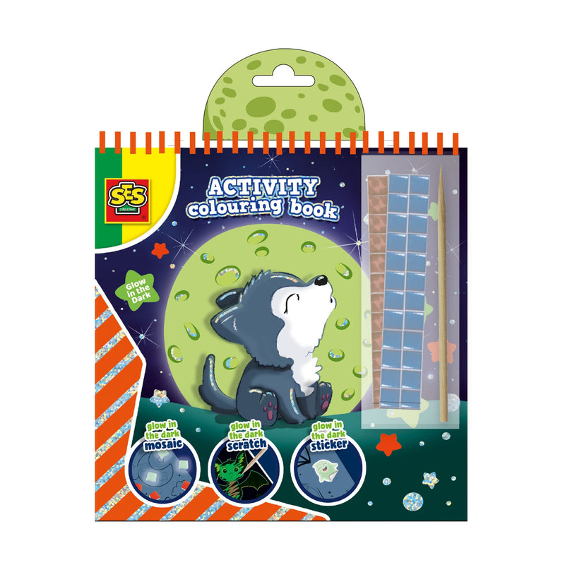 SES CREATIVE - Activity Colouring Book - Glowing 3 in 1 - (S00118