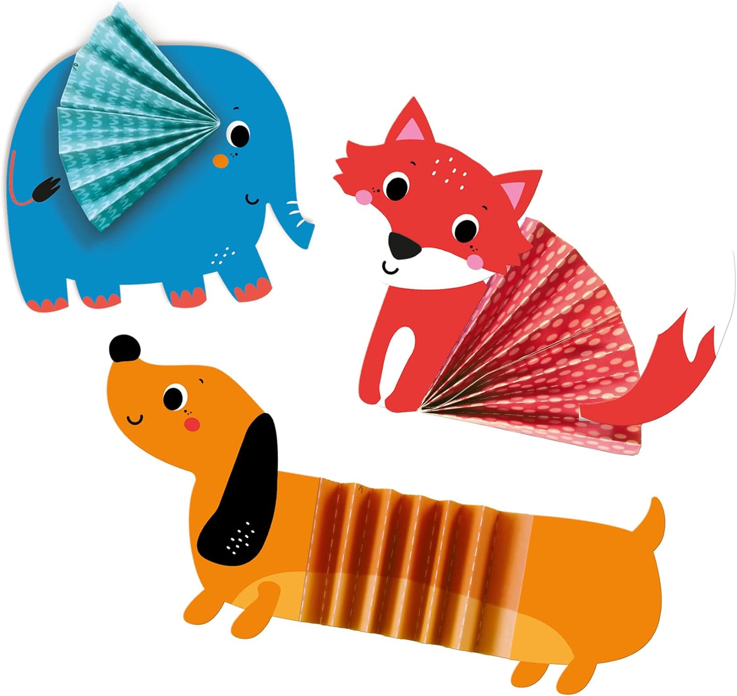 SES Creative 14026 Zig zag origami animals, Clear, Large