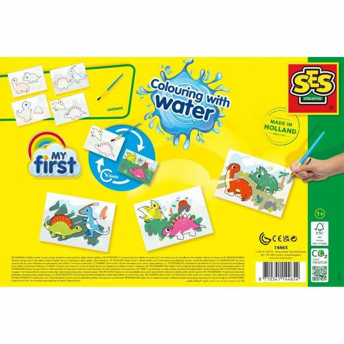 Pictures to colour in SES Creative Colouring with Water Dinosaurs