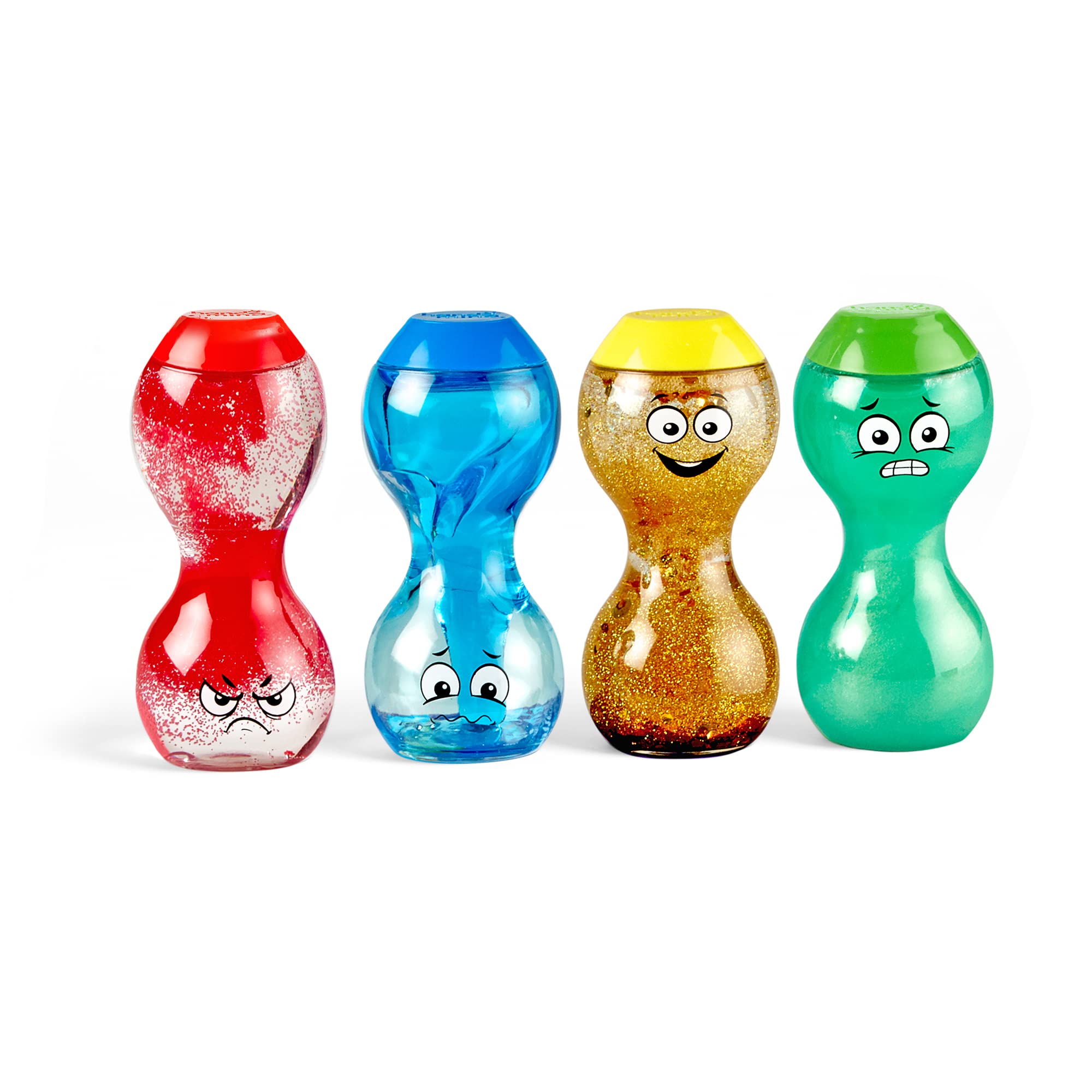 Learning Resources Express Your Emotions Sensory Bottles, Toddler Sensory Toys, Quiet Fidget Toys, Play Therapy Toys, Calm Down Corner Supplies, Social Emotional Learning, Set of 4, Ages 3 4 5+