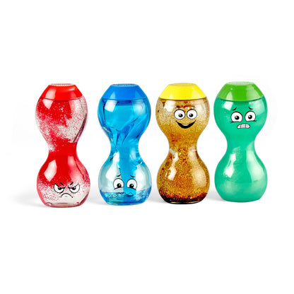 Learning Resources Express Your Emotions Sensory Bottles, Toddler Sensory Toys, Quiet Fidget Toys, Play Therapy Toys, Calm Down Corner Supplies, Social Emotional Learning, Set of 4, Ages 3 4 5+