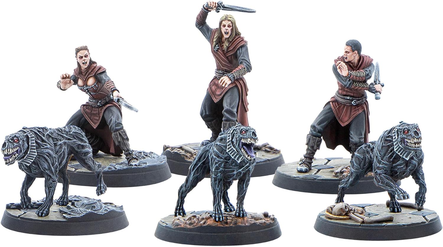 Modiphius: The Elder Scrolls: Call to Arms - Vampire Fledglings - 6 Figure Resin Expansion, Chapter 3, Unpainted, 32mm RPG Miniatures w/ Scenic Bases