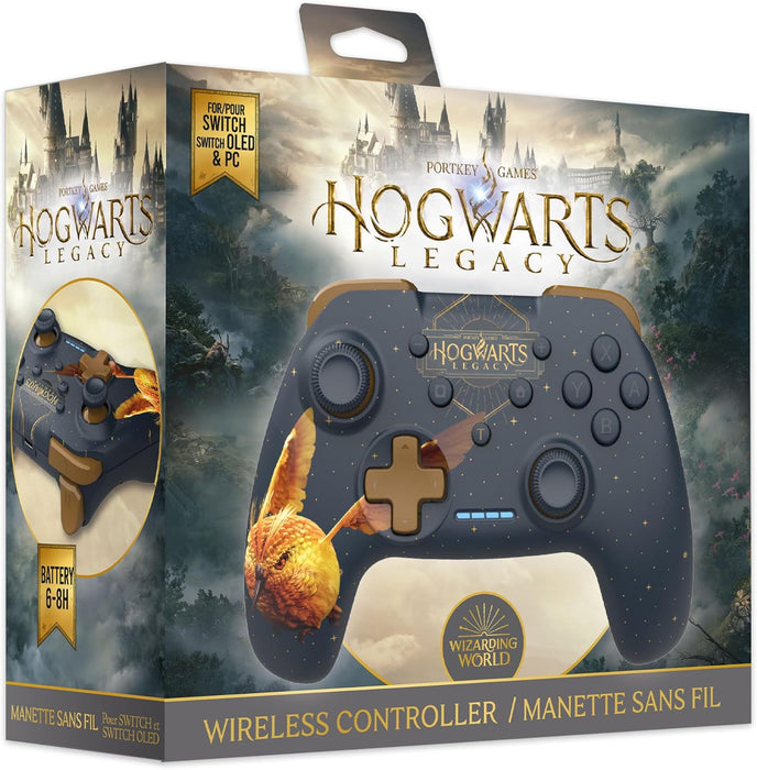 Freaks And Geeks Wizarding World Harry Potter Hogwarts Legacy, 299282, Wireless Controller for Nintendo Switch, Switch Oled, and PC, Golden Snidget