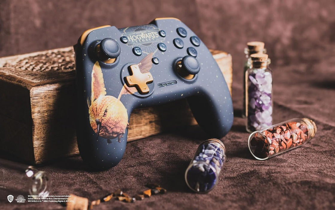 Freaks And Geeks Wizarding World Harry Potter Hogwarts Legacy, 299282, Wireless Controller for Nintendo Switch, Switch Oled, and PC, Golden Snidget