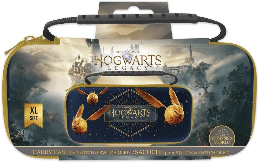 Freaks And Geeks Wizarding World Harry Potter Hogwarts Legacy, 299281d, XL Case for Nintendo Switch, Switch Oled, Golden Snidget