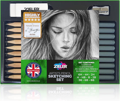 Kunstenaars Schetsen & Aquarel Potloden Starter Set - by Zieler®