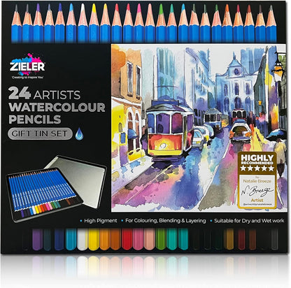 Kunstenaars Schetsen & Aquarel Potloden Starter Set - by Zieler®