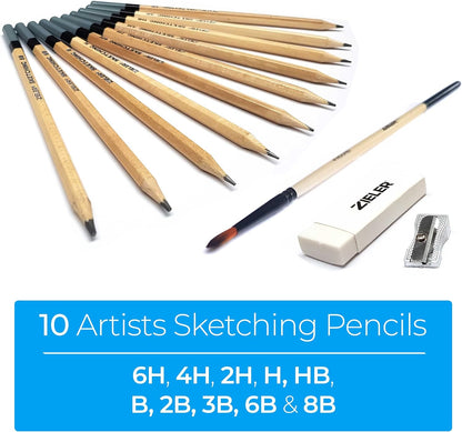 Kunstenaars Schetsen & Aquarel Potloden Starter Set - by Zieler®
