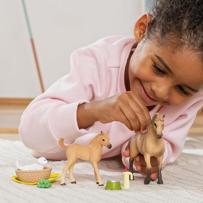 Schleich 42432 Horse Club Sarah’s Baby Animal Care, Brown