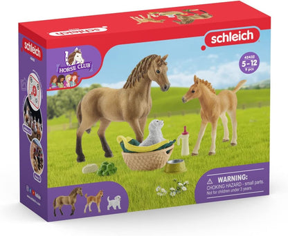 Schleich 42432 Horse Club Sarah’s Baby Animal Care, Brown