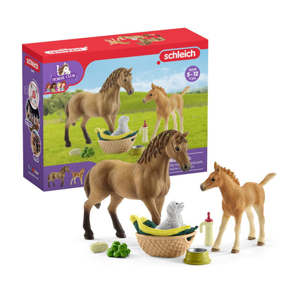 Schleich 42432 Horse Club Sarah’s Baby Animal Care, Brown
