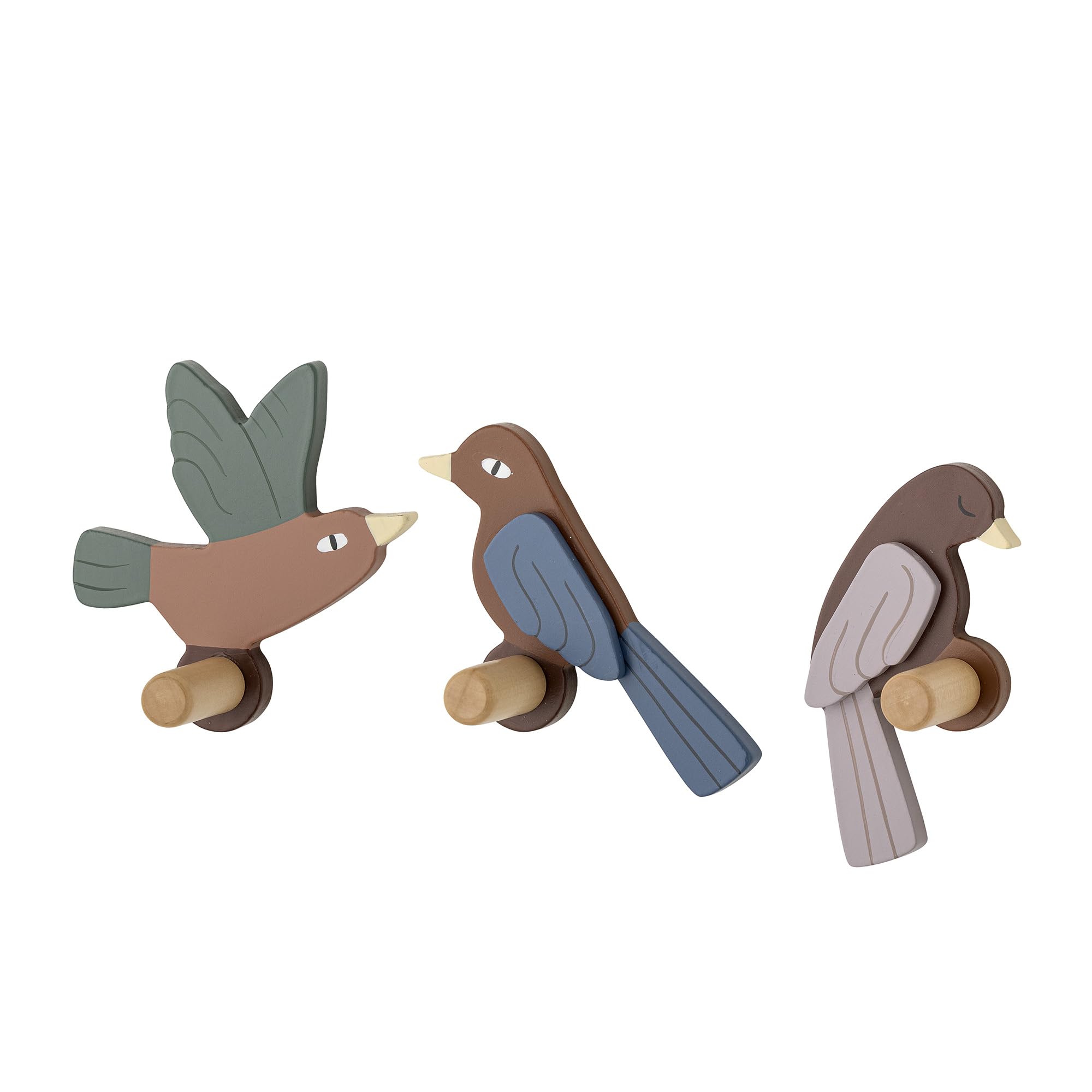 Bloomingville Mini - Set Of 3 - Lewi Bird Hooks (82054427)