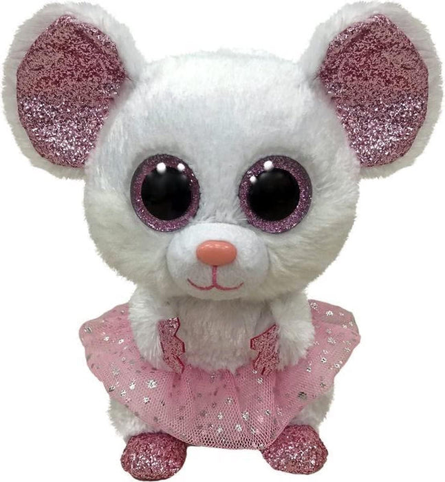 TY 2007519 Nina Mouse with Tutu Beanie Boo stuffed animal, Multicoloured