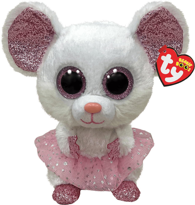 TY 2007519 Nina Mouse with Tutu Beanie Boo stuffed animal, Multicoloured