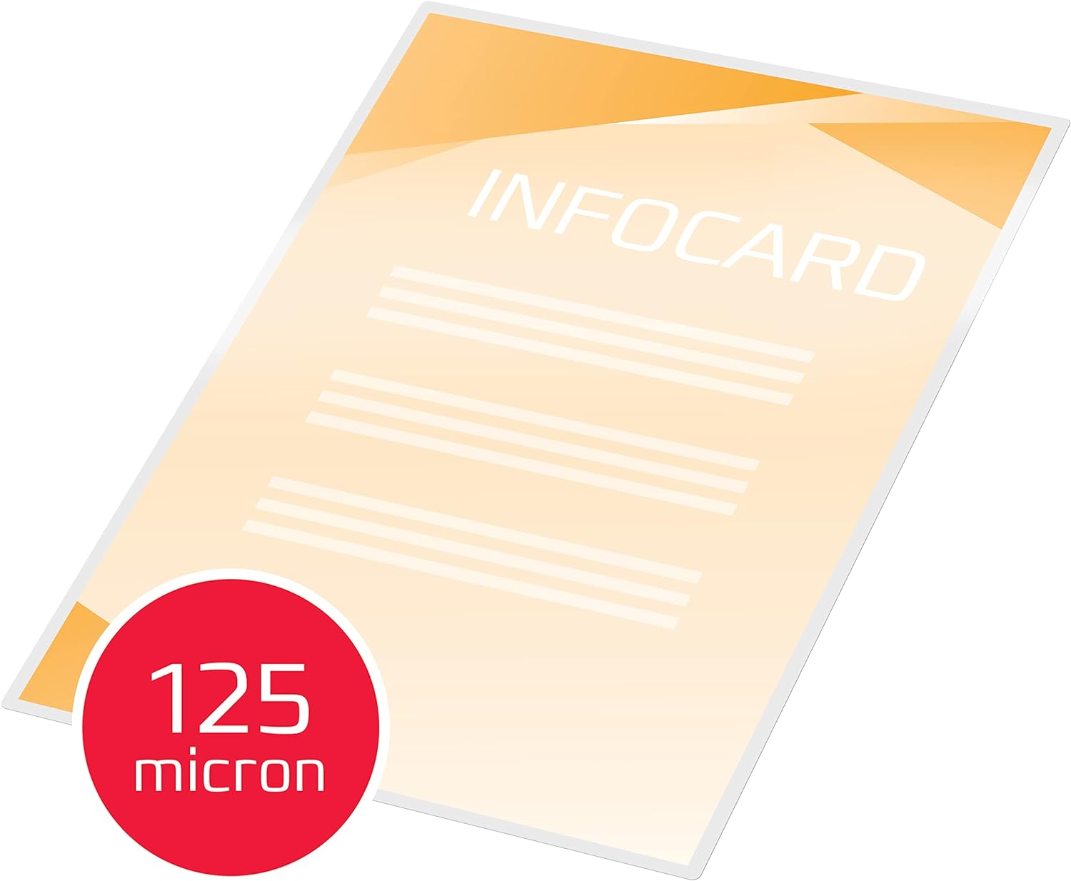 GBC IB581076 A7 2 x 125 Micron Gloss Laminating Pouches, Pack of 100