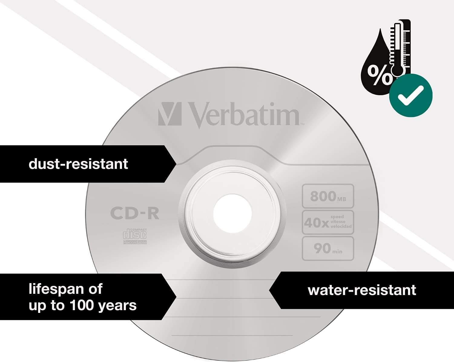 Verbatim 43428 800MB DataLife CD-R - Jewel Cased 10 Pack