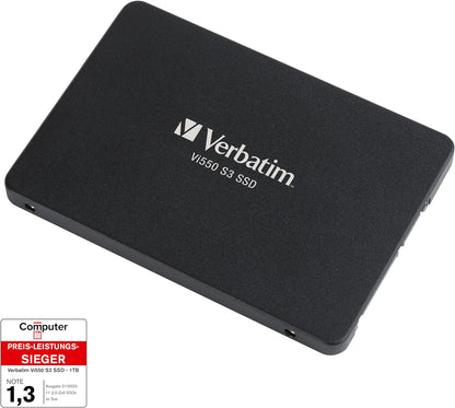 Verbatim Vi550 S3 SSD - internal SSD 512GB - Solid State Drive - 2.5'' SATA III interface - internal SSD drive with 3D NAND technology - high performance SSD 512GB - 560MB/s - black