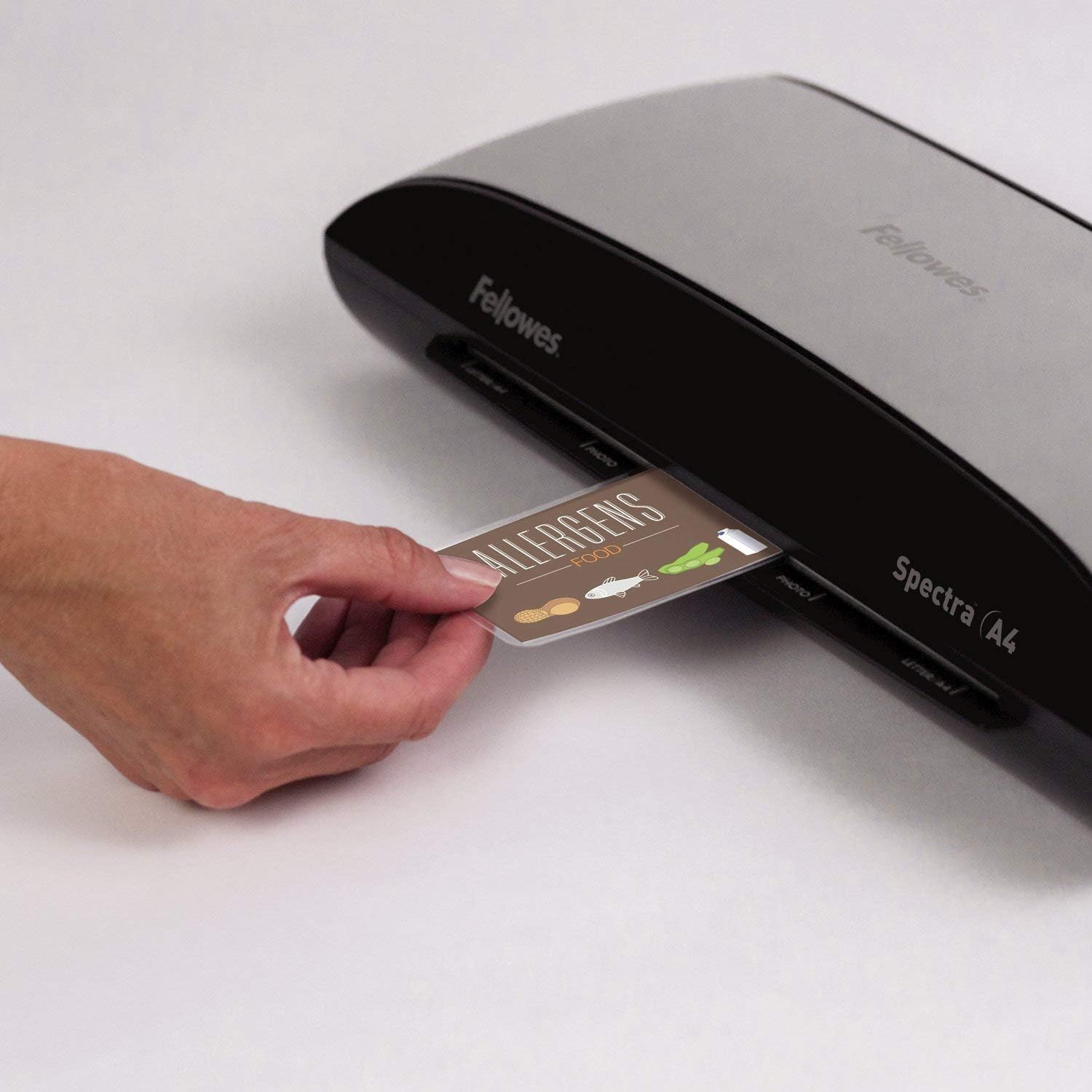 Fellowes Laminating Pouches (60x90mm) - Gloss Finish - 100 Sheets, 250 Micron (2 x 125 Micron) High Quality Finish - Ideal for Photos, ID Cards & Small Documents