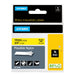 DYMO Rhino Industrial Flexible Nylon Labels, 19 mm x 3.5 m, Black Print on Yellow, Self-Adhesive, for Rhino & LabelManager Label Makers
