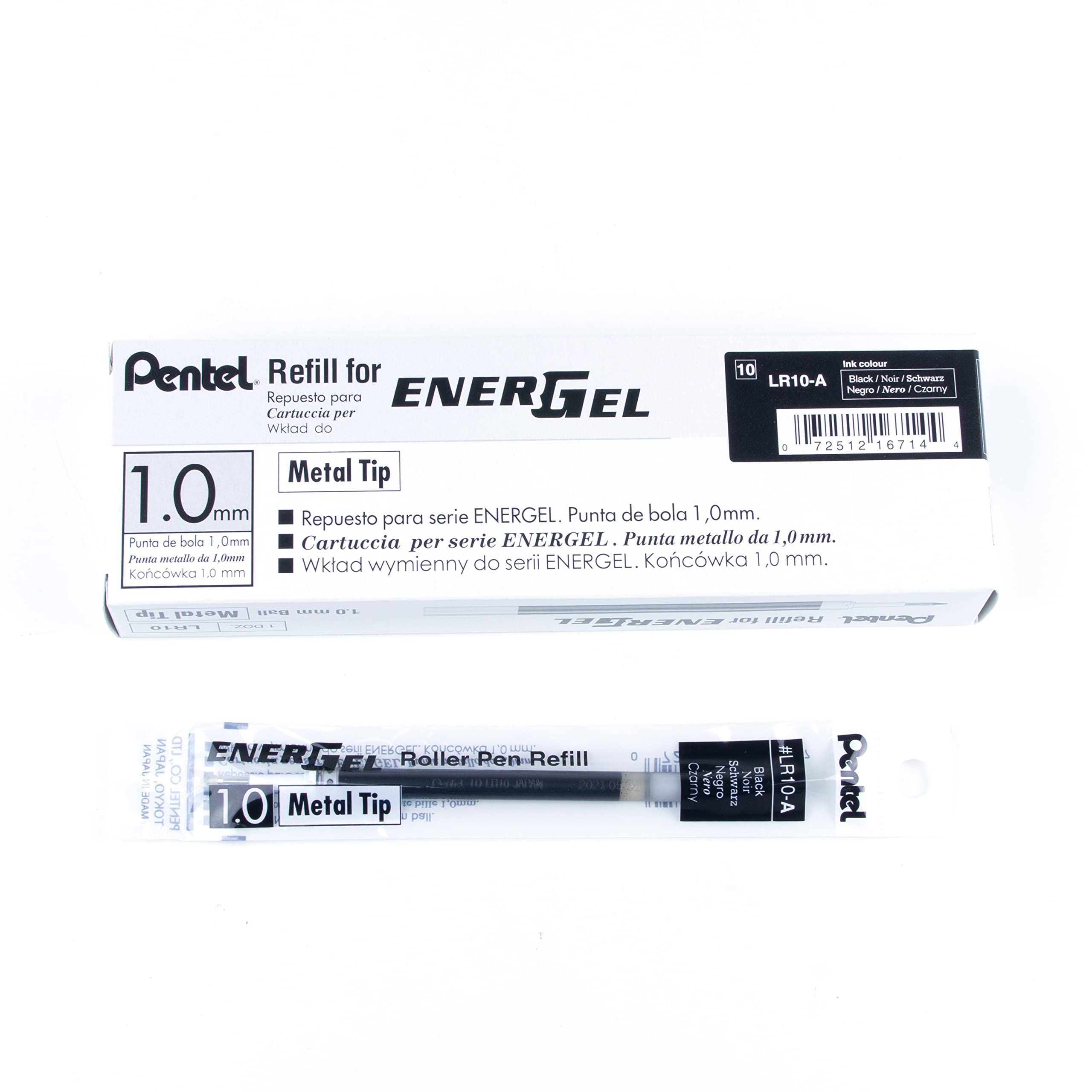 Pentel 1.0 mm Energel Refill - Black (pack of 12 Refills