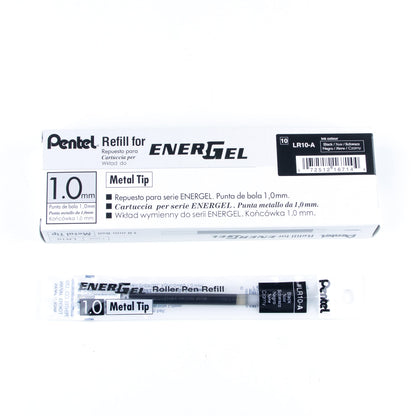 Pentel 1.0 mm Energel Refill - Black (pack of 12 Refills