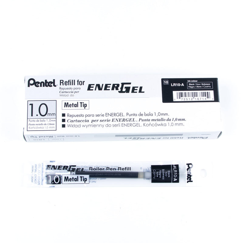 Pentel 1.0 mm Energel Refill - Black (pack of 12 Refills