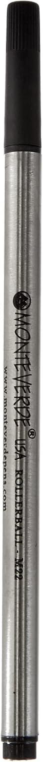 Monteverde USA Rollerball Refill to Fit Montblanc Rollerball Pens - Fine Point, Black (2 Pack) (M222BK