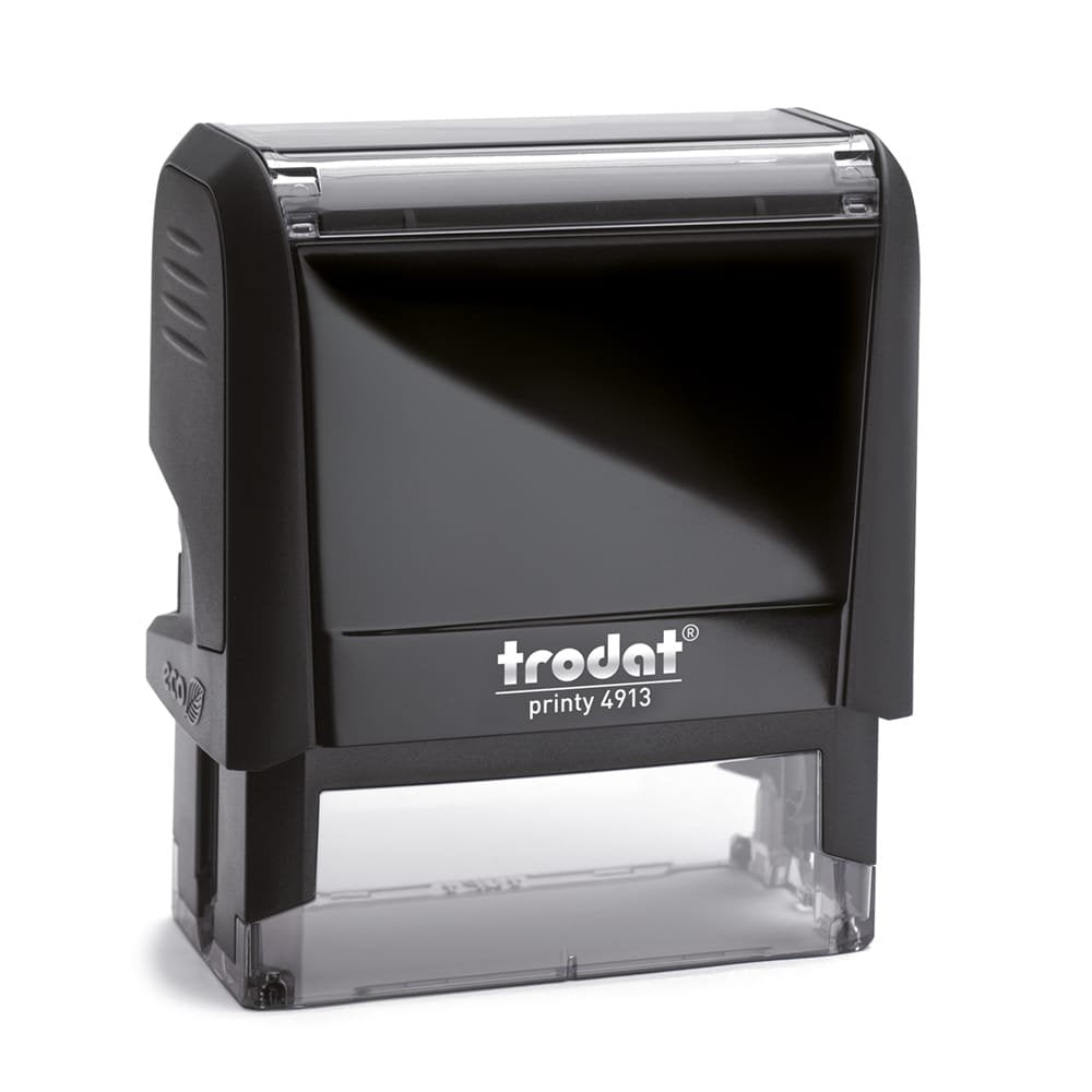 Trodat Printy 4913 -Self Inking Stamp - Customizable Stamp - 5 lines - Textplate Dimensions 58 x 22 mm - 10 Colours Available (Noir – Black