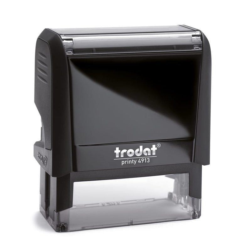 Trodat Printy 4913 -Self Inking Stamp - Customizable Stamp - 5 lines - Textplate Dimensions 58 x 22 mm - 10 Colours Available (Noir – Black