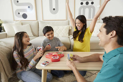UNO Triple Play Card Game with Card-Holder Unit with Lights & Sounds & 112 Cards, Kid, Teen & Adult Game Night Gift Ages 7 Years & Older, HCC21