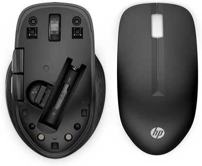 HP 430 wireless mouse | 2.4 GHz wireless connection & Bluetooth 5.2 | USB dongle | 4,000 dpi | 4 buttons | for up to 2 devices | black | incl. 1 x AA battery | lifetime up to 24 months