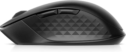 HP 430 wireless mouse | 2.4 GHz wireless connection & Bluetooth 5.2 | USB dongle | 4,000 dpi | 4 buttons | for up to 2 devices | black | incl. 1 x AA battery | lifetime up to 24 months